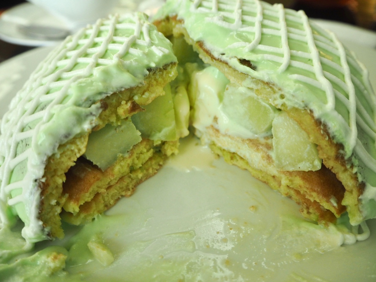 メロンパンケーキ断面