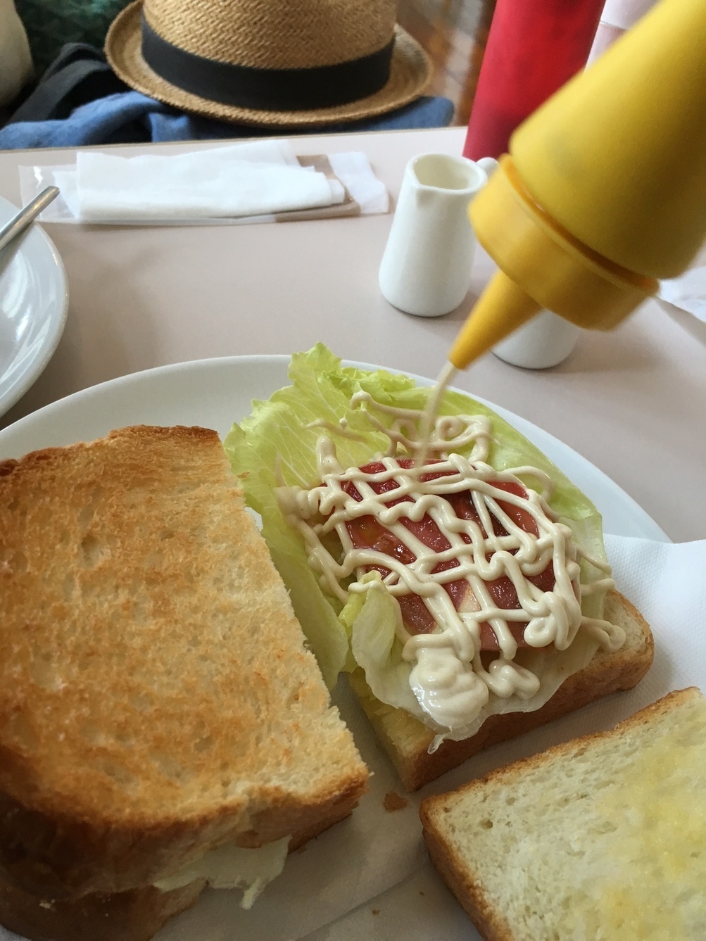 マヨネーズをかける